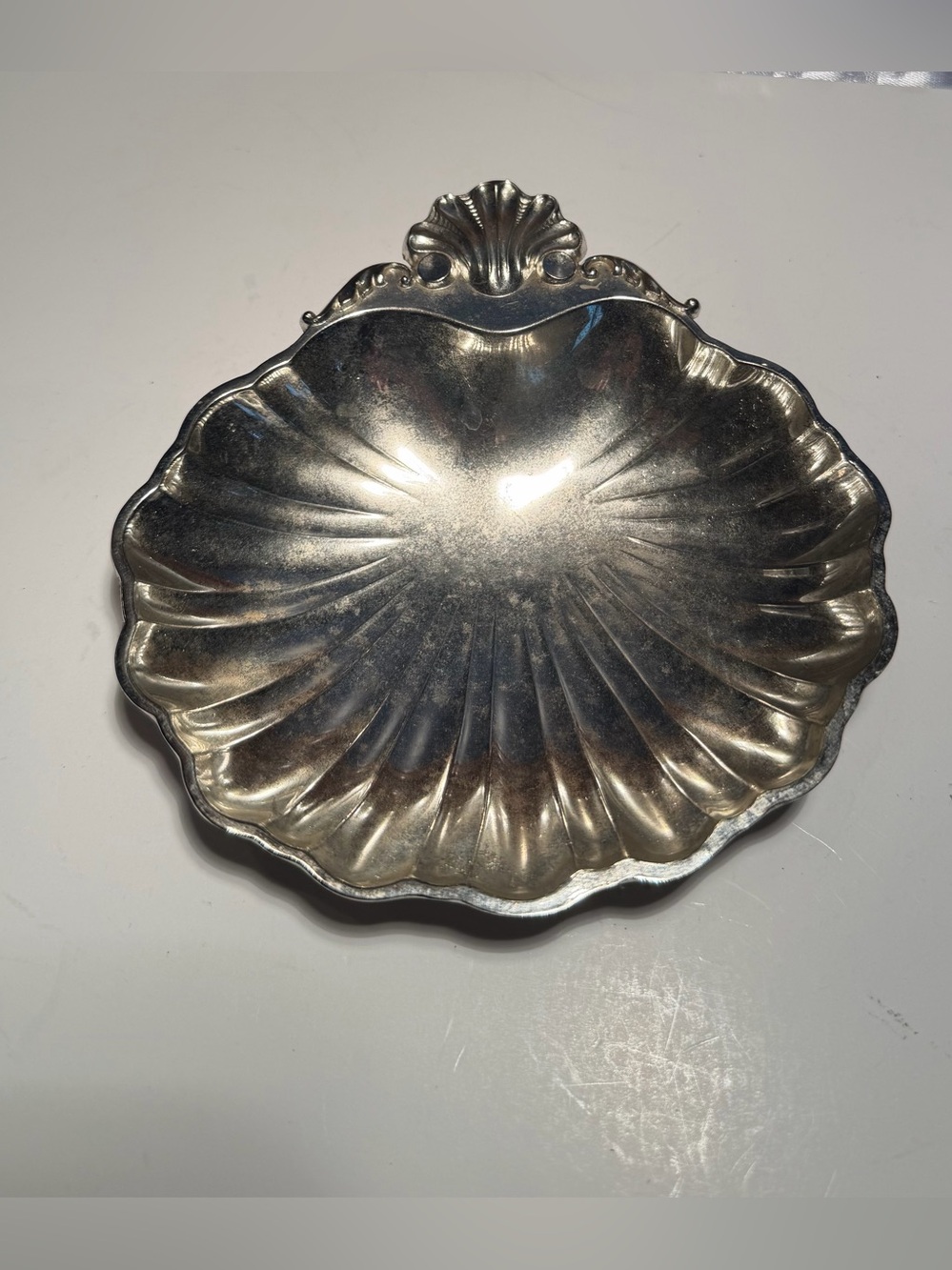 Vintage Silver-plated Clamshell Candy Or Nut Dish